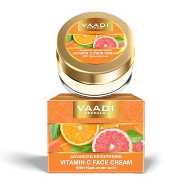 Vaadi Herbals Vitamin C Face Cream| With Witch Hazel & Niacinamide | Skin Brightening, Hydrating & Anti-Ageing (30 gms)